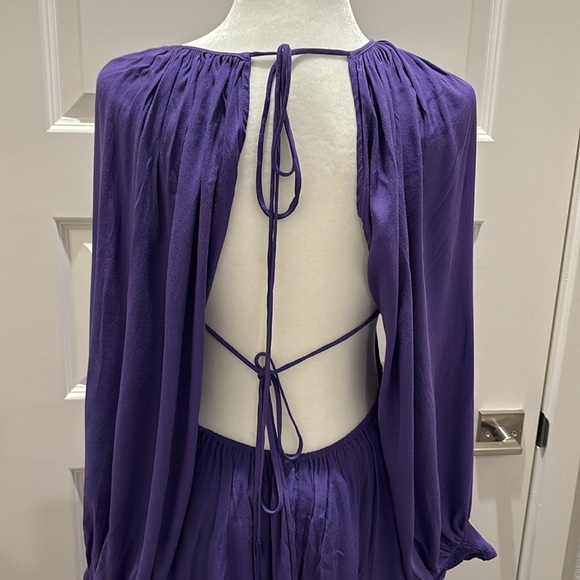 FARM Rio Purple Long Dress Size M - Picture 6 of 12
